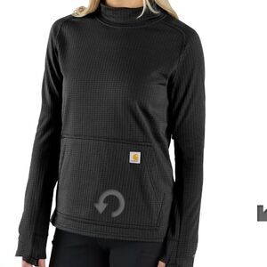 Women’s Carhartt Force Relaxed Fit Long-Sleeve Pullover Green Sz Sm